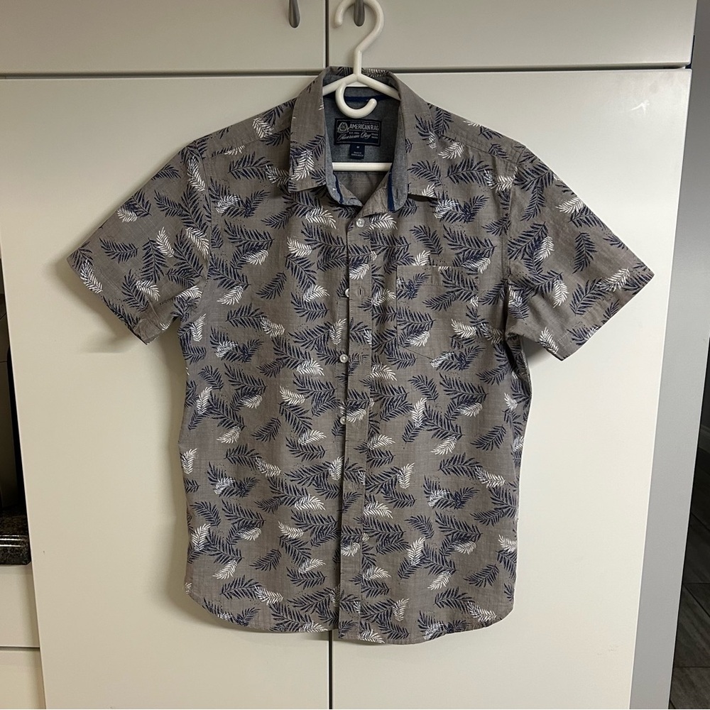 American Rag Mens Patterned Short Sleeve Shirt ,Size M